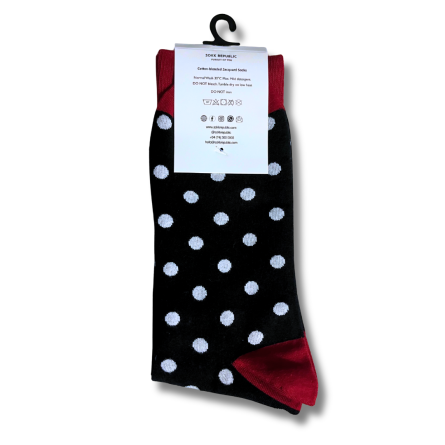 Black and White Dot Office Socks - Image 5