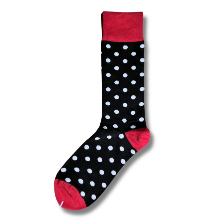 Black and White Dot Office Socks - Image 4