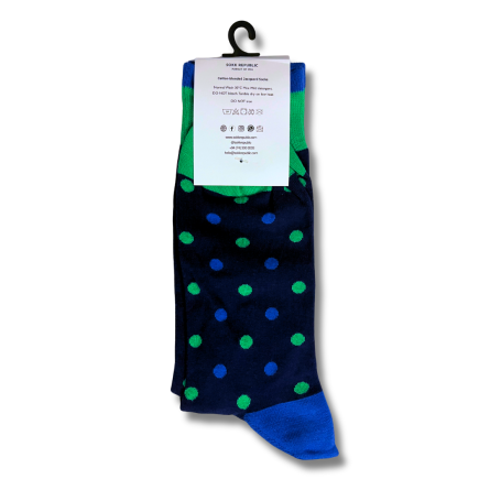 Green and Blue Dot Office Socks - Image 2