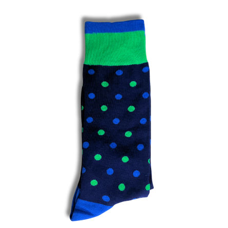 Green and Blue Dot Office Socks - Image 3