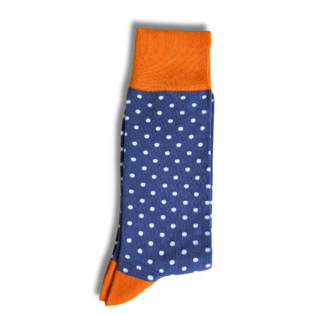 Blue and White Dot Office Socks - Image 3