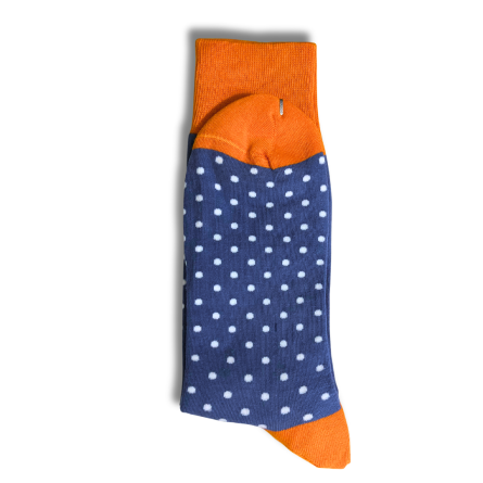 Blue and White Dot Office Socks - Image 4