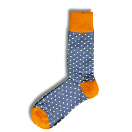 Blue and White Dot Office Socks - Image 5
