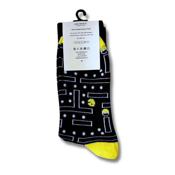 Black Arcade Game Socks - Sokk Republic