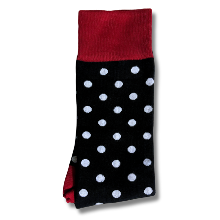 Black and White Dot Office Socks - Image 2