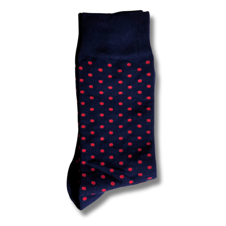Blue and Red Dot Office Socks - Image 3