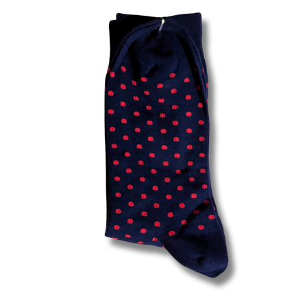 Blue and Red Dot Office Socks - Image 2