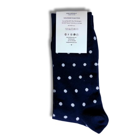 Blue and Orange Dot Office Socks - Image 3