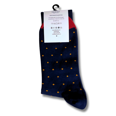 Blue and Yellow Dot Office Socks - Image 4