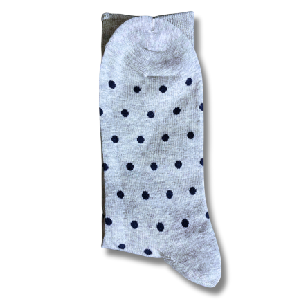 Grey and Black Dot Office Socks - Image 2
