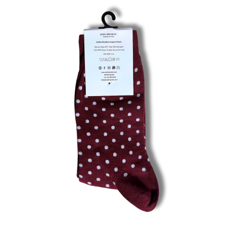 Classic Maroon Office Socks - Image 4
