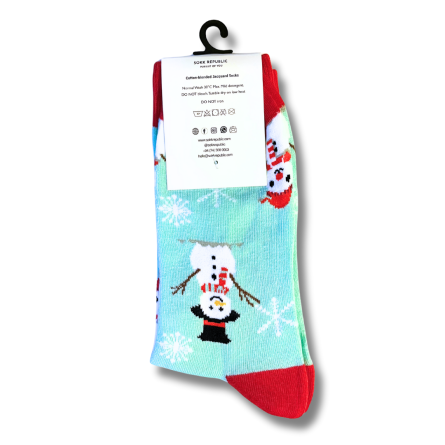 Snowman Christmas Hat Socks - Image 4