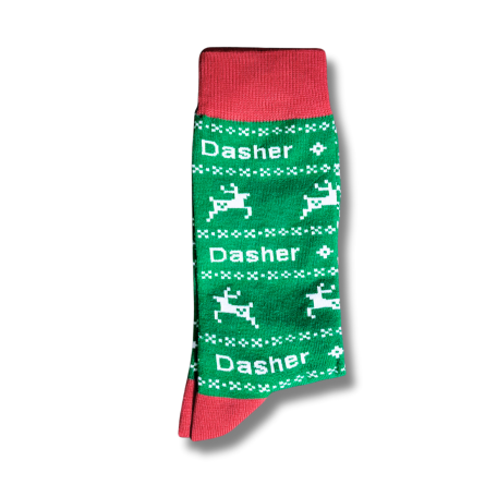 Green Reindeer Christmas Socks - Image 3