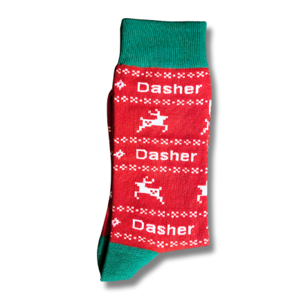Red Reindeer Christmas Socks - Image 3