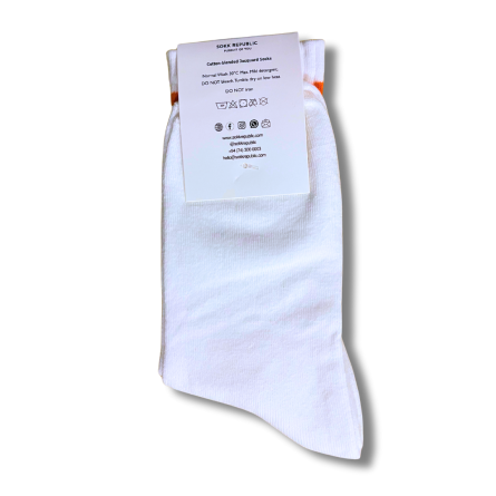Premium White and Orange Stripe Socks - Image 4