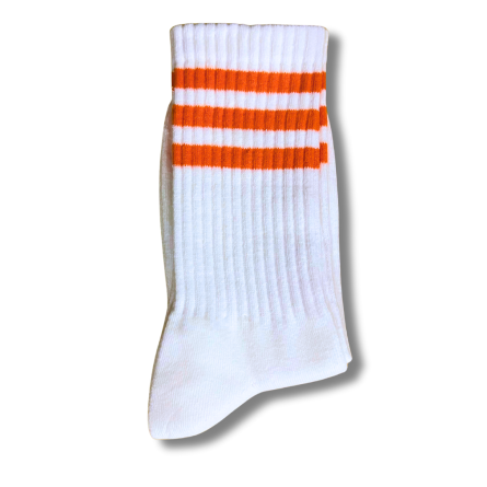 Premium White and Orange Stripe Socks - Image 3
