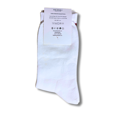 Premium White and Red Stripe Socks - Image 4