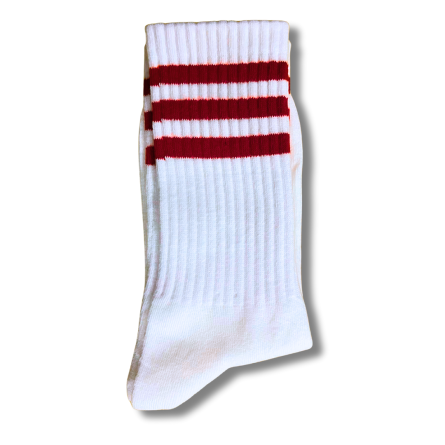 Premium White and Red Stripe Socks - Image 3