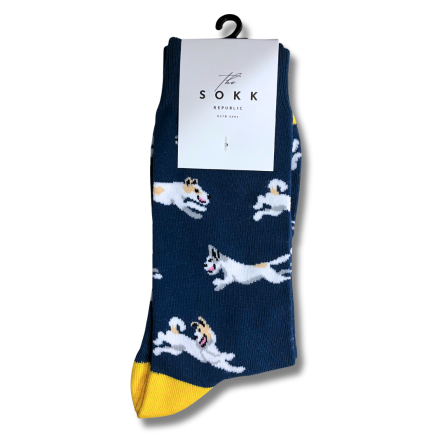 Blue and White Doggy Socks - Image 5