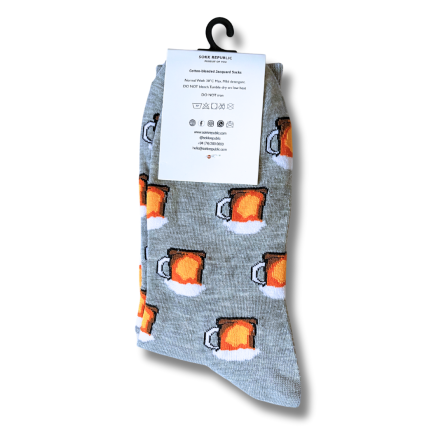 Grey Beer Mug Socks - Image 4