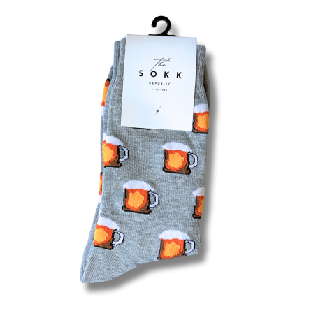 Grey Beer Mug Socks - Image 5