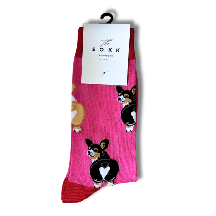 Pink Corgi Socks - Image 6
