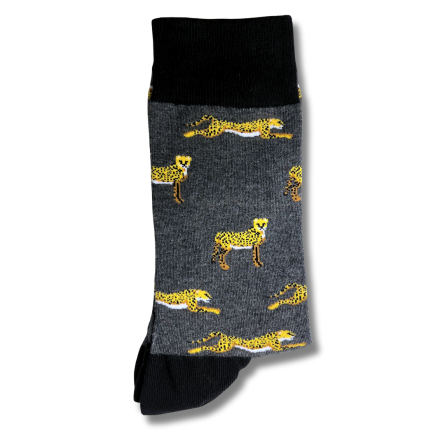 Wild Cheetah Grey Socks - Image 3