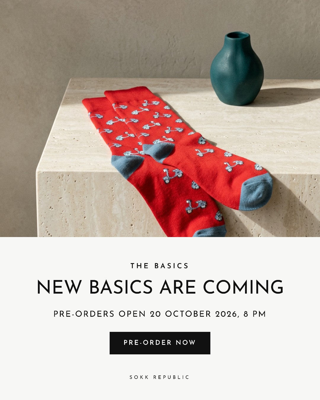 New basics are coming – pre-orders open 20 October 2026, 8 PM